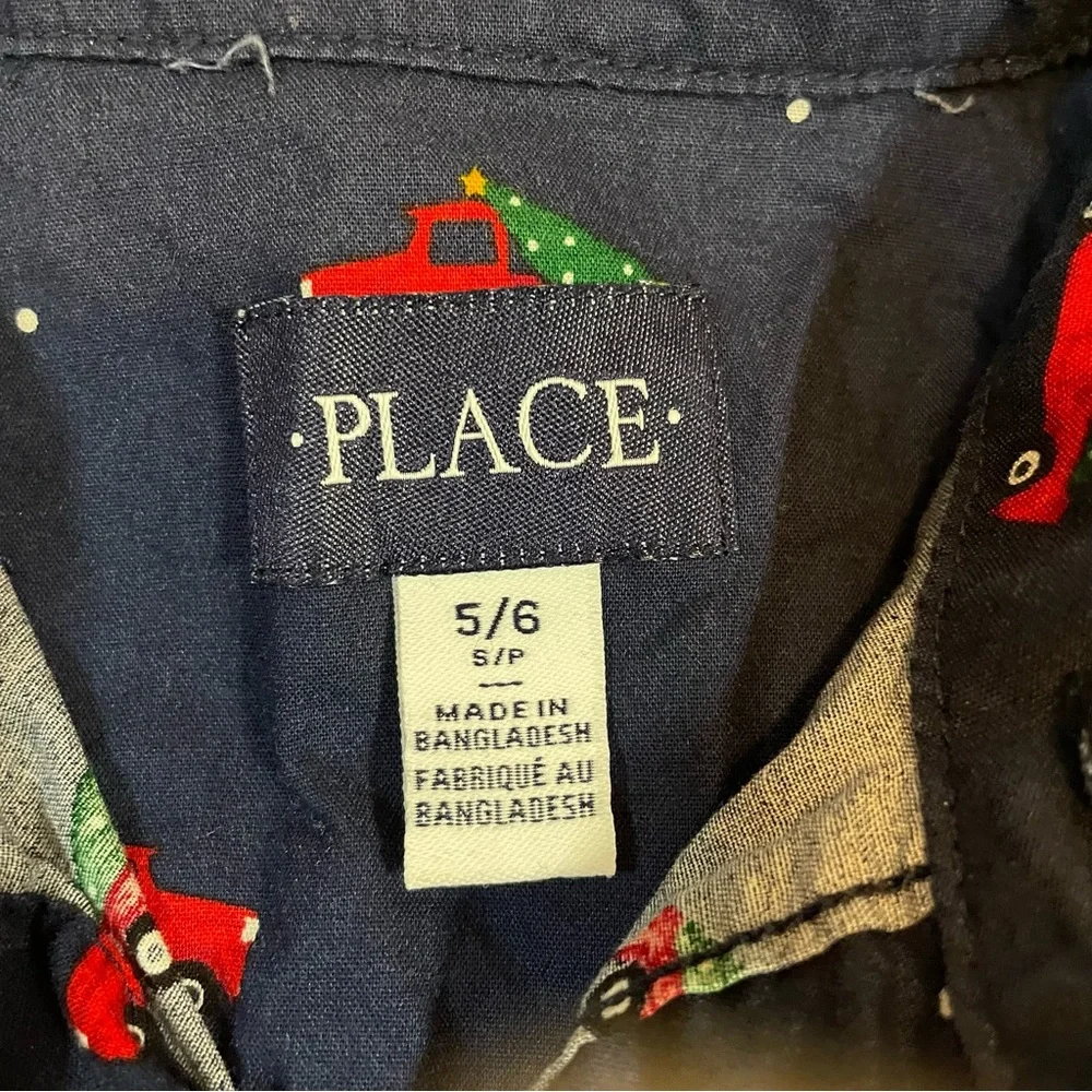 The‎ Children's Place Blue Shirt with Red Car Print